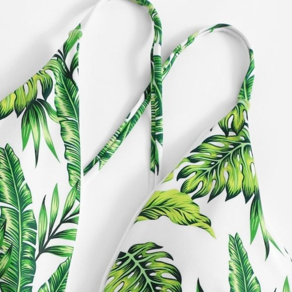 NEW Tropical One-Piece Bathing Suit, Size L - Picture 3 of 4